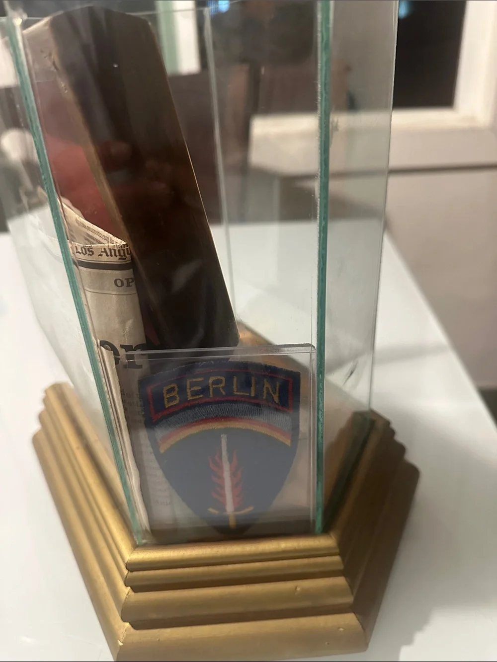 OP Berlin Patch Display in Blue and Gold